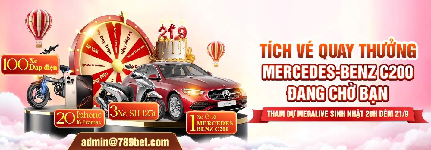 789BET tích vé quay thưởng tháng 9